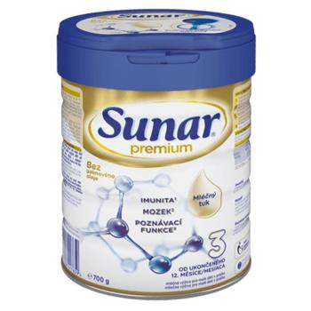 SUNAR Premium 3 Pokračovacie mlieko od ukončeného 12. mesiaca 700 g