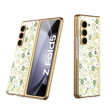 GKK GLASS Ochranný kryt Samsung Galaxy Z Fold5 5G GREEN FLORAL