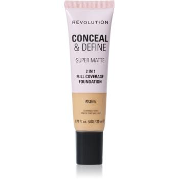 Makeup Revolution Conceal & Define zmatňujúci make-up odtieň F7.2NW 23 ml