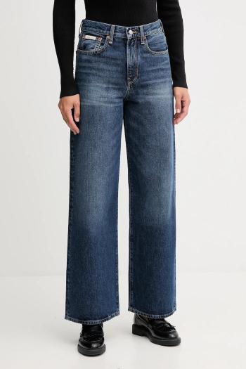 Bavlnené rifle Calvin Klein Jeans tmavomodrá farba, LV147B933G