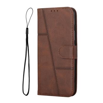 STITCHED Peňaženkový kryt pre Xiaomi Redmi Note 14 Pro 5G tmavohnedý