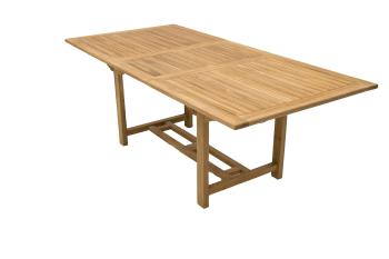 Deokork Záhradný obdĺžnikový stôl MONTANA 160/210 x 90 cm (teak)