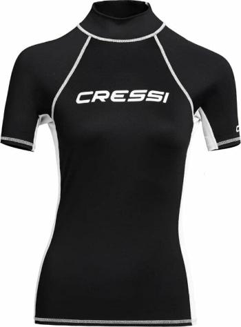 Cressi Rash Guard Lady Tričko s krátkym rukávom Black/White XS