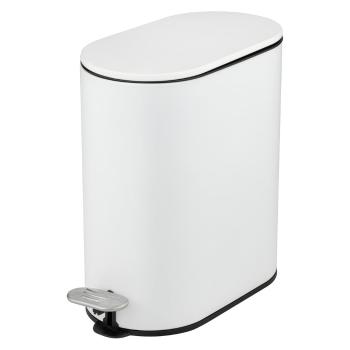 Matt fehér acél pedálos szemetes 5 l Collungo – Wenko