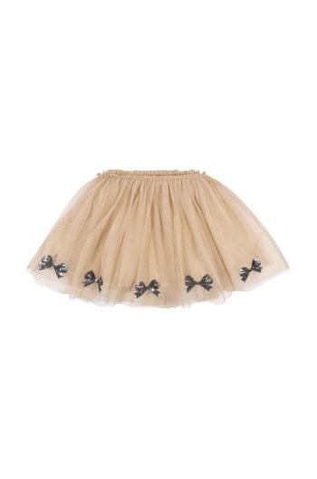 Dievčenská sukňa Konges Sløjd MEI SKIRT béžová farba, mini, áčkový strih, KS102174