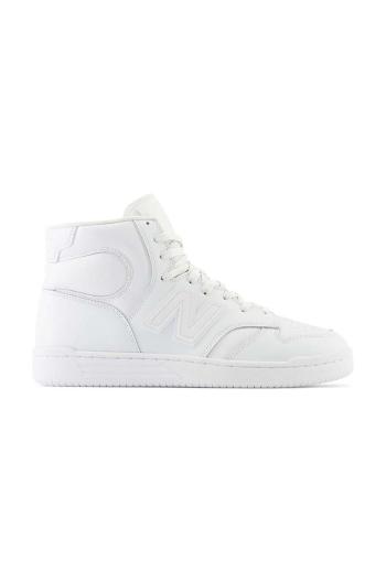 Kožené tenisky New Balance BB480COC biela farba