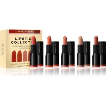 Revolution PRO Lipstick Collection saténový rúž darčeková sada odtieň Burnt Nudes 5x3,2 g