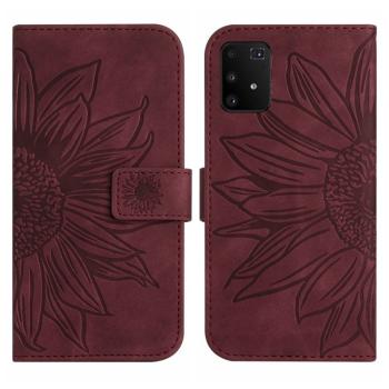ART SUNFLOWER Peňaženkové puzdro s remienkom Samsung Galaxy S10 Lite bordové