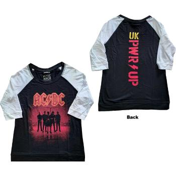 AC/DC tričko PWR-UP UK Čierna/biela 4XL