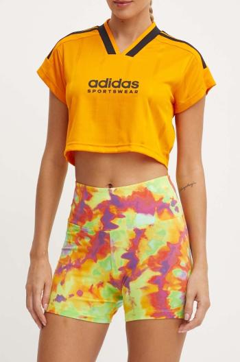 Šortky adidas Originals dámske, vzorované, vysoký pás, IY7583