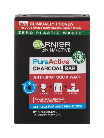 GARNIER Tuhé čistiace pleťové mydlo Pure Active Charcoal Bar 100 g