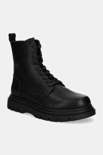 Kožená obuv Armani Exchange pánska, čierna farba, XUM018 XV874 00002