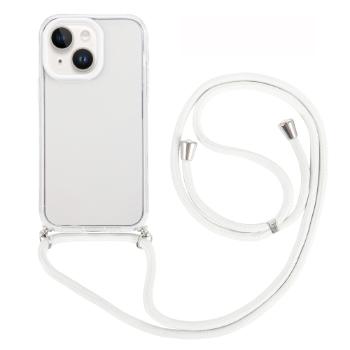 ROPE Priehľadný kryt so šnúrkou Apple iPhone 14 Plus biely