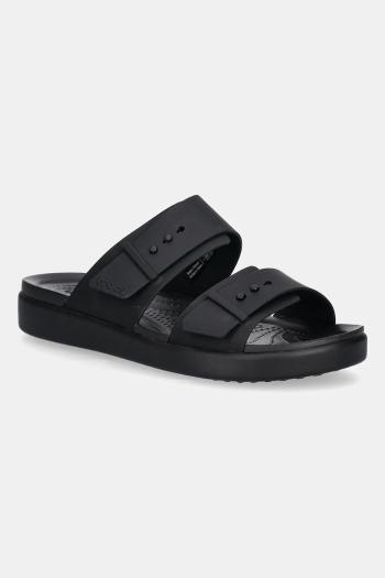 Šľapky Crocs Brooklyn Buckle Low čierna farba, na platforme, 211215