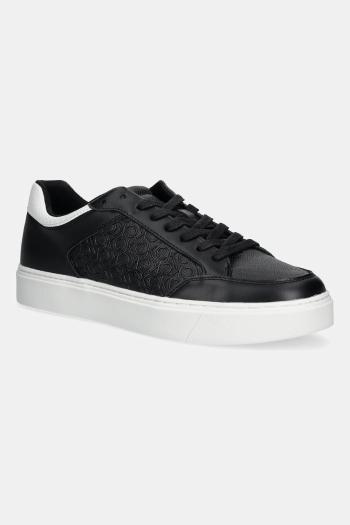 Tenisky Calvin Klein CLEAN CUP LOW LACEUP MONO čierna farba, HM0HM01899