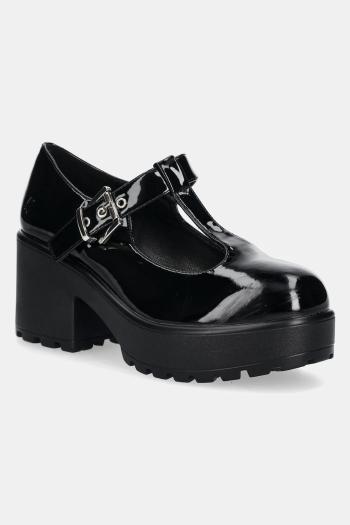 Lodičky Koi Footwear SAI BLACK MARY JANES ‘ PATENT EDITION’ čierna farba, na podpätku, ND35