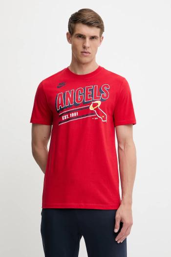 Bavlnené tričko Nike California Angels 1993-96 pánske, červená farba, s potlačou, N199-62Q-A93-CUE