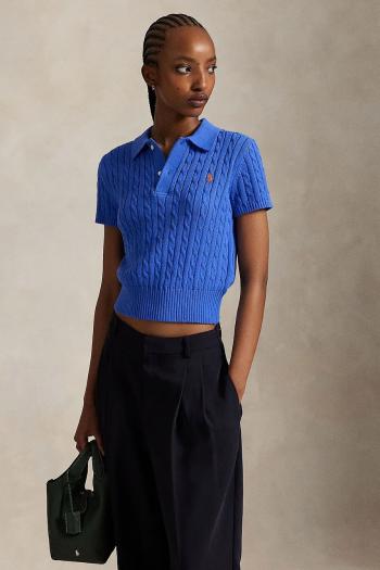 Bavlnený sveter Polo Ralph Lauren modrá farba, ľahký, 211972118
