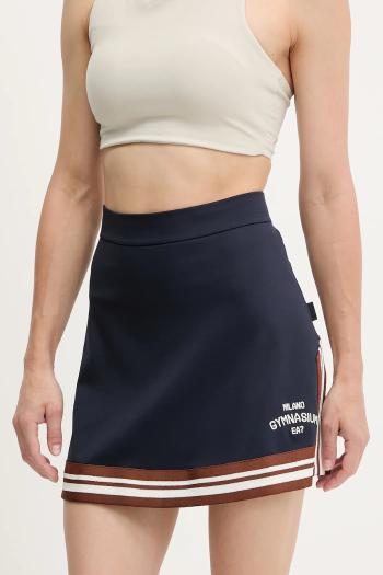 Sukňa EA7 Emporio Armani tmavomodrá farba, mini, áčkový strih, AF12114.7W000501