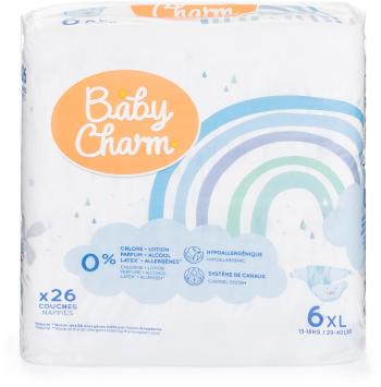 Eldobható pelenka BABY CHARM Super Dry Flex méret 6 XL, 13-18 kg (26 db)