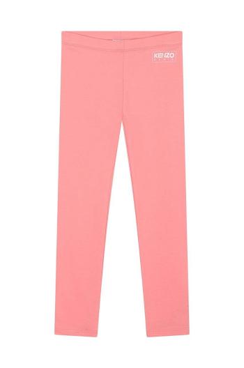 Detské legíny Kenzo Kids ružová farba, jednofarebné, K60656