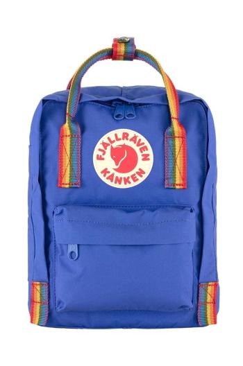 Ruksak Fjallraven Kanken Rainbow Mini tmavomodrá farba, malý, s nášivkou, F23621