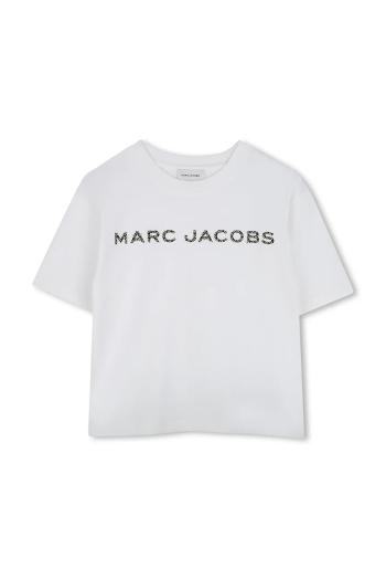 Detské bavlnené tričko Marc Jacobs biela farba, W60463
