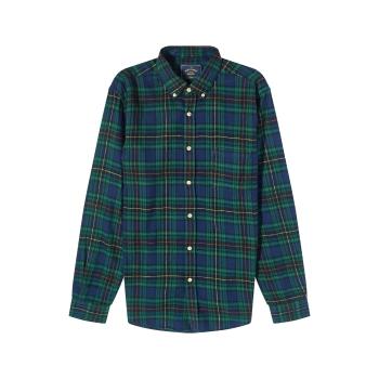 Portuguese Flannel  Orts Shirt - Checks  Košele s dlhým rukávom Zelená