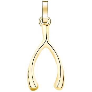 Rosefield Slušivý pozlátený prívesok Wishbone The Pendant PE-Gold-WISHBONE