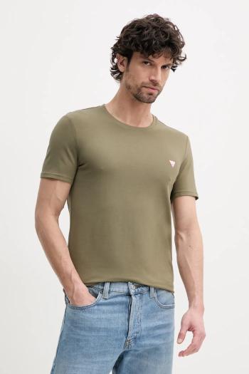 Tričko Guess pánske, zelená farba, jednofarebné, M2YI24 J1314