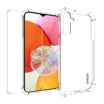 ENKAY SET Priehľadný obal + 2.5D ochranné sklo Samsung Galaxy A25 5G