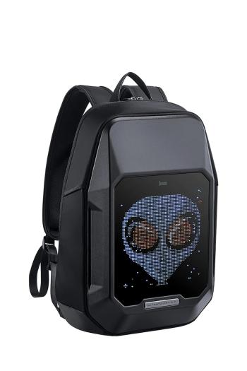 Batoh s displejom pixel art Divoom Cyberbag čierna farba
