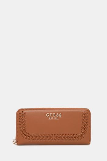 Peňaženka Guess TATUM dámska, hnedá farba, SWNG96 67146