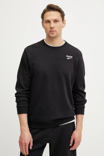 Mikina Reebok Classic pánska, čierna farba, s nášivkou, 100221788
