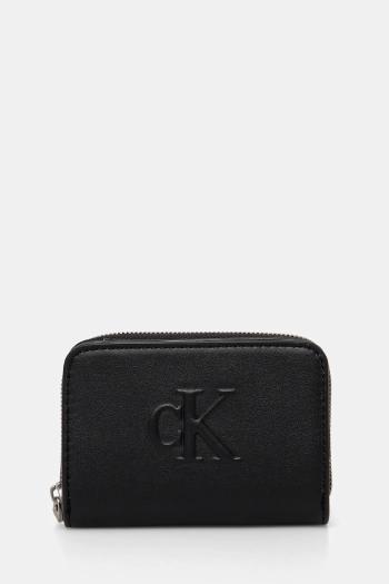 Peňaženka Calvin Klein Jeans dámska, čierna farba, LV04K1004G