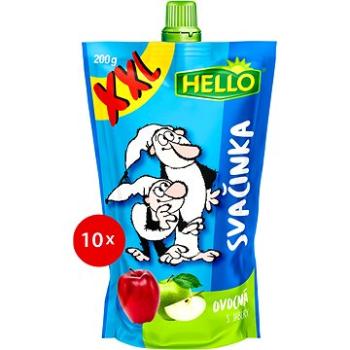 HELLO XXL ovocná kapsička s jablkami 10× 200 g (8590014639379)