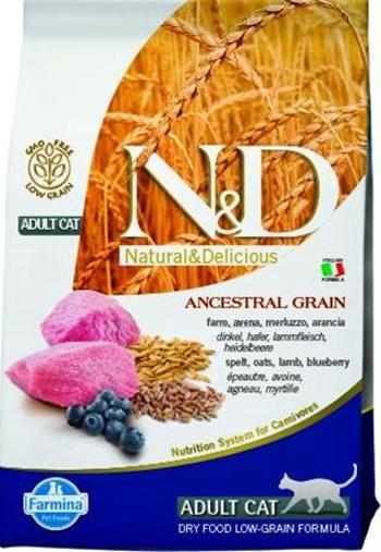 Farmina N&D cat AG adult, lamb, spelt, oats & blueberry granule pre mačky 0,3kg