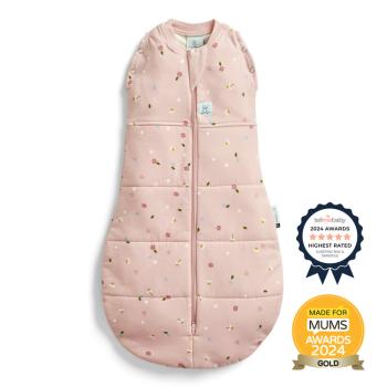 ERGOPOUCH Zavinovačka a vak na spaní 2v1 Cocoon Daisies 0-3 m, 3-6 kg, 2,5 tog