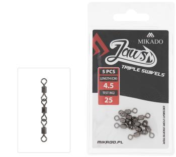 Mikado obratlík jaws triple swivels 5 ks 25 kg