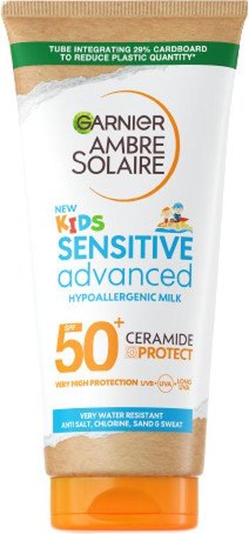 GARNIER Ambre Solaire Sensitive Advanced Kids opaľovacie mlieko na citlivú detskú pokožku, SPF 50+, 175 ml