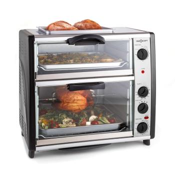 OneConcept All-You-Can-Eat, dvojitá minirúra s grilovaciou platňou, 42 l, 2350 W