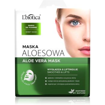 L’biotica Masks Aloe Vera plátenná maska s regeneračným účinkom 23 ml