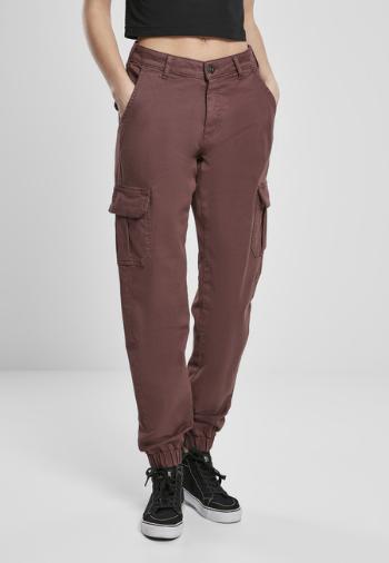 Urban Classics Ladies High Waist Cargo Pants cherry - 30