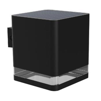 Philips Virona vonkajšie solárne nástennésvietidlo LED čierne, 1,8 W, 200 lm, 2700 K