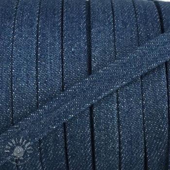 Bavlnená šnúra plochá 10 mm Denim blue