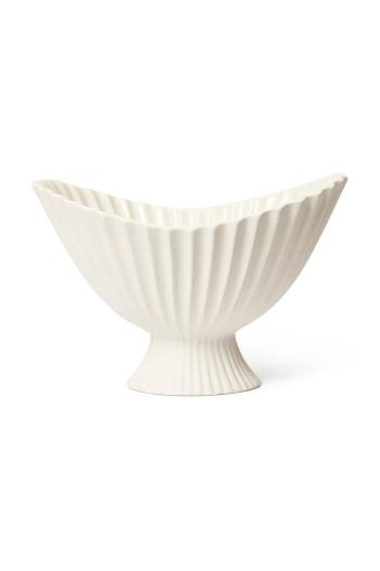 Dekoračná miska ferm LIVING Fountain biela farba