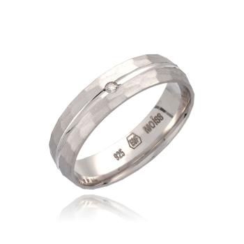 MOISS Snubný strieborný prsteň s čírym zirkónom RL000044-P 60 mm