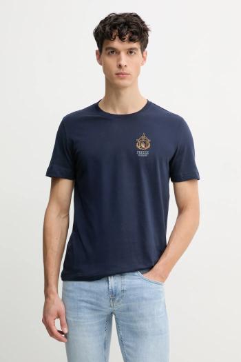 Bavlnené tričko Aeronautica Militare pánske, tmavomodrá farba, s potlačou, TS2391J592