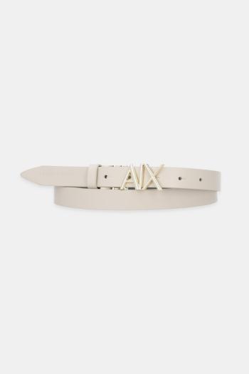 Kožený opasok Armani Exchange béžová farba, XW002127 AF17157