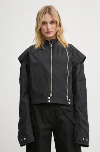Bunda Heliot Emil dámska, čierna farba, prechodná, oversize, HE.W.02.105.BLK01